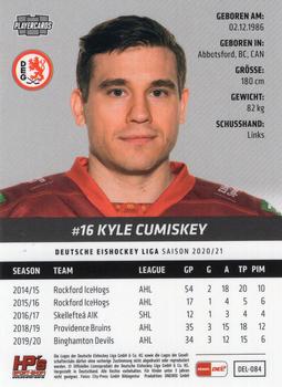 2020-21 Playercards (DEL) #DEL-084 Kyle Cumiskey Back