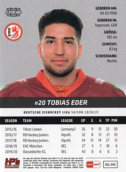 2020-21 Playercards (DEL) #DEL-095 Tobias Eder Back