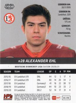 2020-21 Playercards (DEL) #DEL-096 Alexander Ehl Back