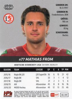 2020-21 Playercards (DEL) #DEL-099 Mathias From Back