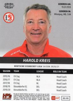 2020-21 Playercards (DEL) #DEL-105 Harold Kreis Back