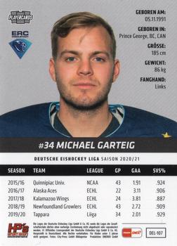2020-21 Playercards (DEL) #DEL-107 Michael Garteig Back