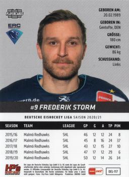 2020-21 Playercards (DEL) #DEL-117 Frederik Storm Back