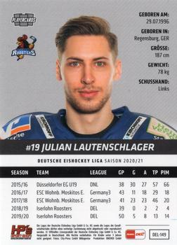 2020-21 Playercards (DEL) #DEL-149 Julian Lautenschlager Back