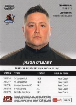 2020-21 Playercards (DEL) #DEL-158 Jason O'Leary Back