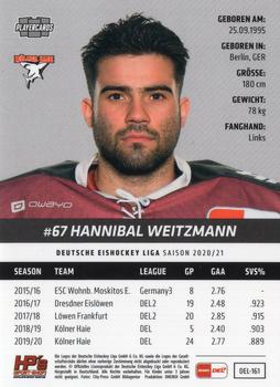 2020-21 Playercards (DEL) #DEL-161 Hannibal Weitzmann Back