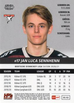 2020-21 Playercards (DEL) #DEL-163 Jan Luca Sennhenn Back