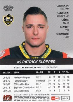 2020-21 Playercards (DEL) #DEL-196 Patrick Klöpper Back