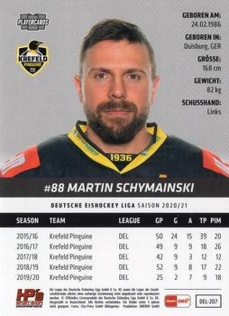 2020-21 Playercards (DEL) #DEL-207 Martin Schymainski Back
