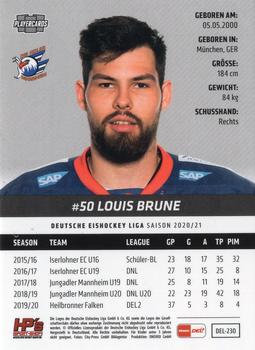 2020-21 Playercards (DEL) #DEL-230 Louis Brune Back