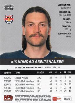 2020-21 Playercards (DEL) #DEL-242 Konrad Abeltshauser Back