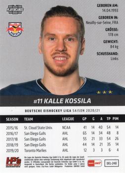 2020-21 Playercards (DEL) #DEL-248 Kalle Kossila Back