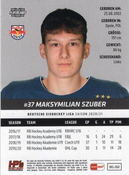 2020-21 Playercards (DEL) #DEL-260 Maksymilian Szuber Back