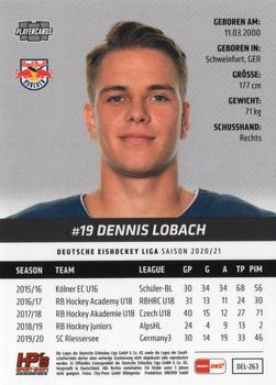 2020-21 Playercards (DEL) #DEL-263 Dennis Lobach Back