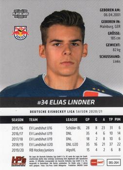 2020-21 Playercards (DEL) #DEL-264 Elias Lindner Back