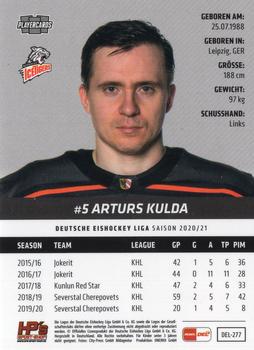 2020-21 Playercards (DEL) #DEL-277 Arturs Kulda Back