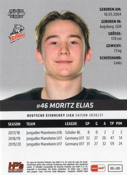 2020-21 Playercards (DEL) #DEL-285 Moritz Elias Back