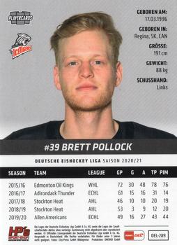 2020-21 Playercards (DEL) #DEL-289 Brett Pollock Back