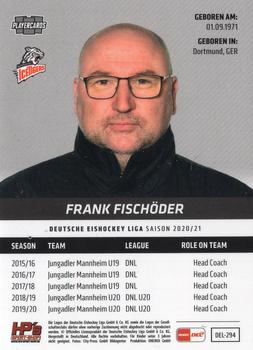 2020-21 Playercards (DEL) #DEL-294 Frank Fischöder Back
