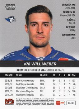 2020-21 Playercards (DEL) #DEL-303 Will Weber Back