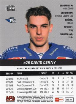 2020-21 Playercards (DEL) #DEL-305 David Cerny Back