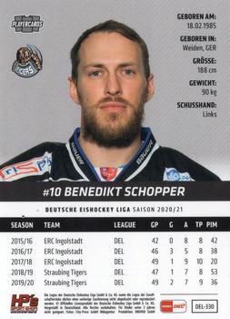 2020-21 Playercards (DEL) #DEL-330 Benedikt Schopper Back