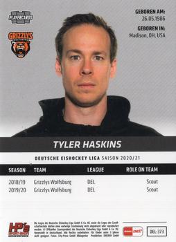 2020-21 Playercards (DEL) #DEL-373 Tyler Haskins Back