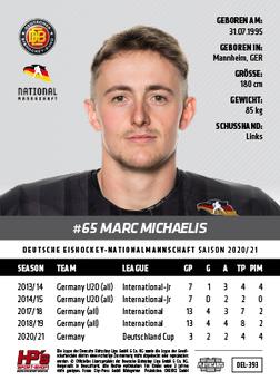 2020-21 Playercards (DEL) #DEL-393 Marc Michaelis Back