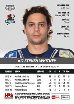 2020-21 Playercards (DEL) #DEL-409 Steven Whitney Back
