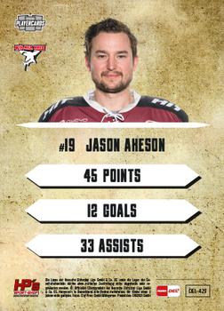2020-21 Playercards (DEL) #DEL-429 Jason Akeson Back