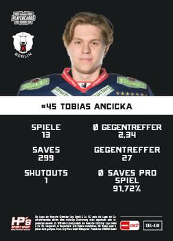 2020-21 Playercards (DEL) #DEL-438 Tobias Ancicka Back