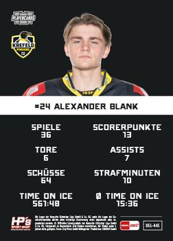 2020-21 Playercards (DEL) #DEL-445 Alexander Blank Back