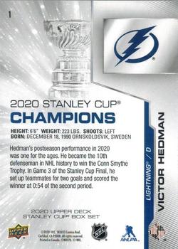 2020 Upper Deck Stanley Cup Champions Box Set #1 Victor Hedman Back