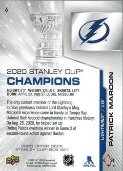 2020 Upper Deck Stanley Cup Champions Box Set #6 Patrick Maroon Back