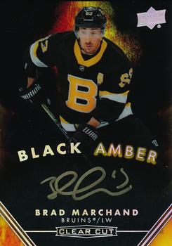 2019-20 Upper Deck Clear Cut - Black Amber #HH-BM Brad Marchand Front