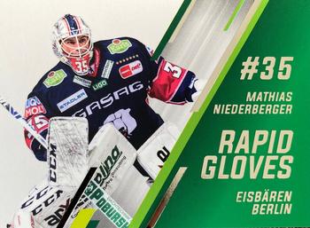 2020-21 Playercards (DEL) - Rapid Gloves #DEL-RG02 Mathias Niederberger Front