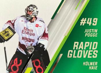 2020-21 Playercards (DEL) - Rapid Gloves #DEL-RG07 Justin Pogge Front