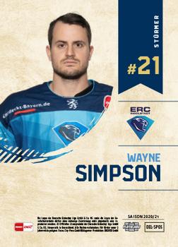 2020-21 Playercards (DEL) - In The Spotlight #DEL-SP05 Wayne Simpson Back