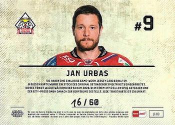 2020-21 Playercards (DEL) - Jersey Cards #JC-03 Jan Urbas Back