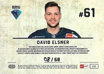 2020-21 Playercards (DEL) - Jersey Cards #JC-05 David Elsner Back