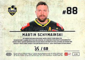 2020-21 Playercards (DEL) - Jersey Cards #JC-08 Martin Schymainski Back
