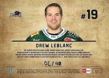 2020-21 Playercards (DEL) - Signature Jersey Cards #SJ-01 Drew LeBlanc Back