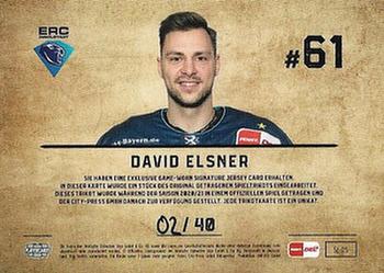 2020-21 Playercards (DEL) - Signature Jersey Cards #SJ-05 David Elsner Back