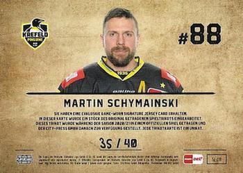 2020-21 Playercards (DEL) - Signature Jersey Cards #SJ-08 Martin Schymainski Back