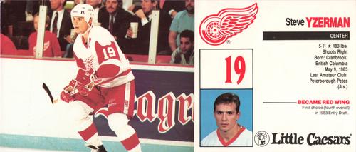 1989-90 Little Caesars Detroit Red Wings #NNO Steve Yzerman Front