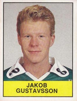 1985-86 Panini Hockey Elitserien (Swedish) Stickers #25 Jakob Gustavsson Front