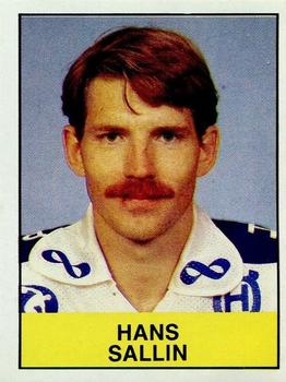 1985-86 Panini Hockey Elitserien (Swedish) Stickers #186 Hans Wallin Front