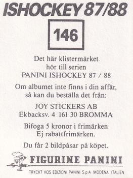 1987-88 Panini Ishockey (Swedish) Stickers #146 Team1 Back