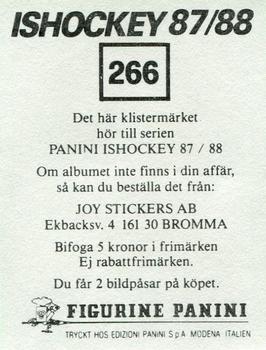 1987-88 Panini Ishockey (Swedish) Stickers #266 Hans-Rickard Andersson Back