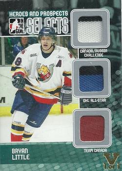 2015-16 In The Game Final Vault - 2009-10 In The Game Heroes and Prospects Selects Jerseys (Gold Vault Stamp) #S-03 Bryan Little Front